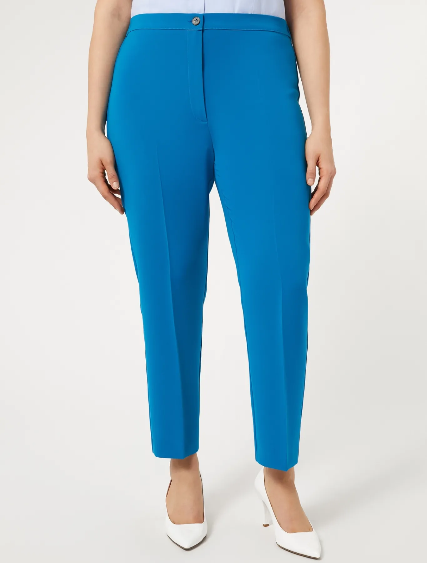 Marina Rinaldi Pantalon en cady triacétate TURQUOISE Discount
