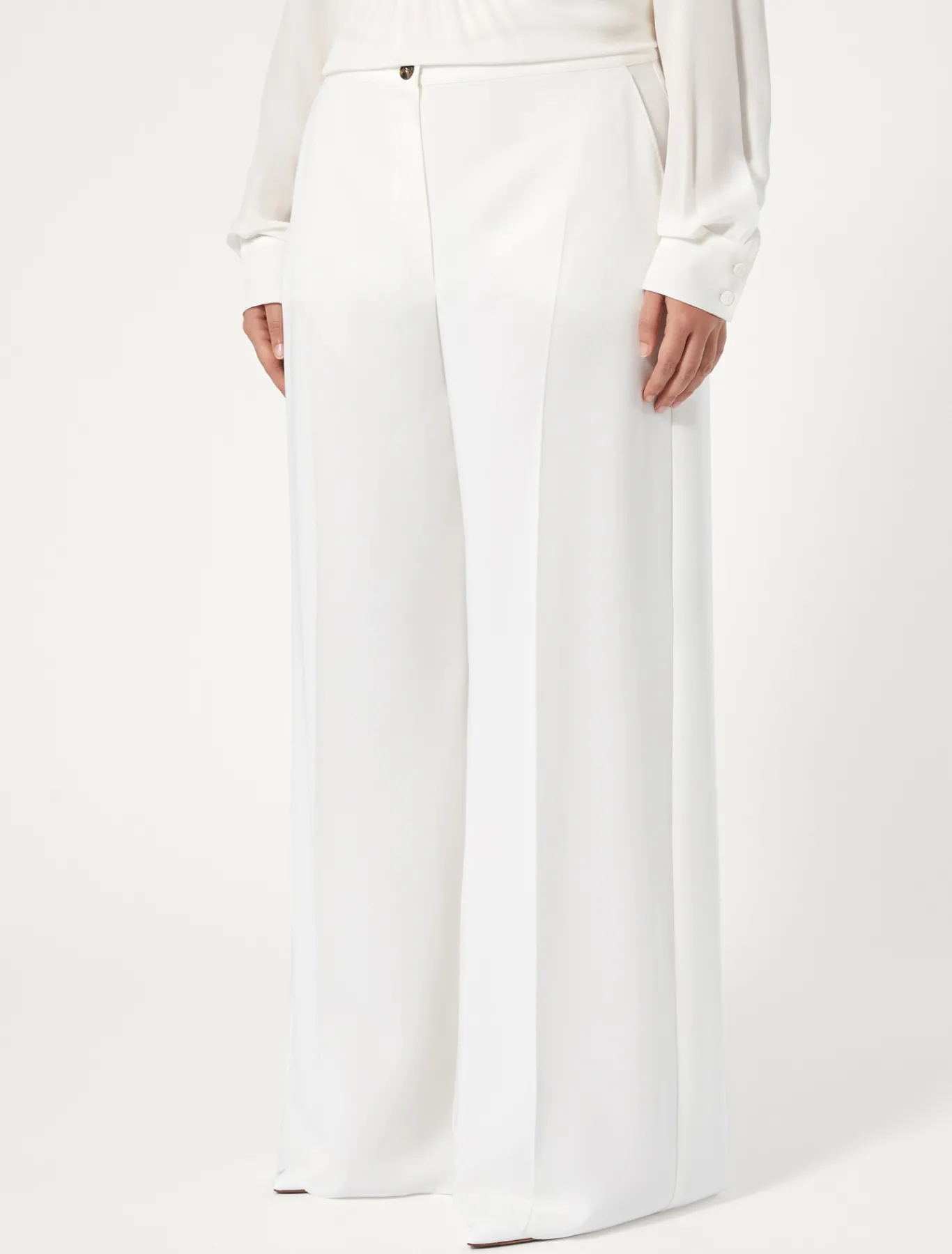 Marina Rinaldi Pantalon en cady triacétate BLANC Online
