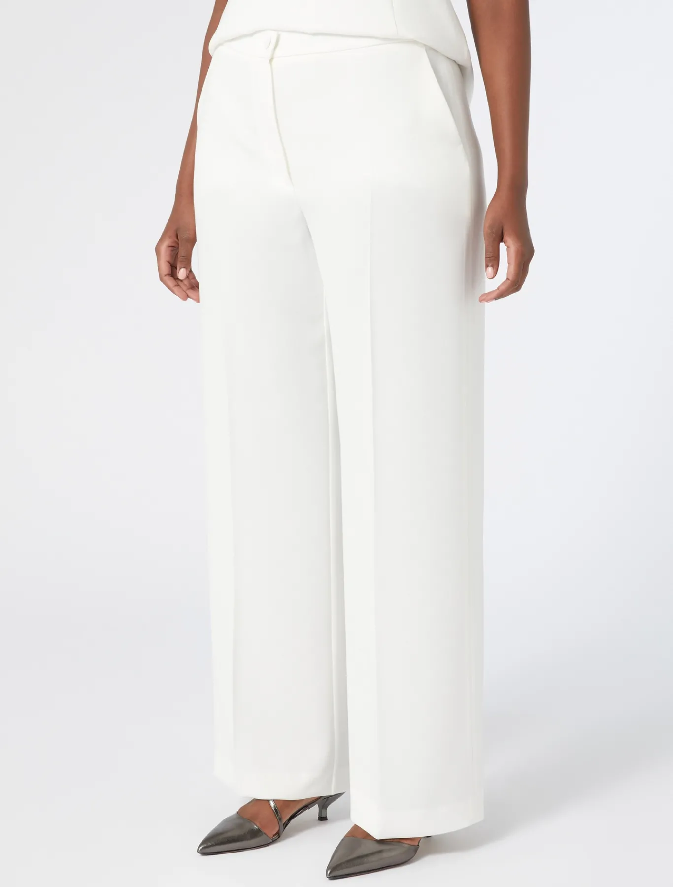 Marina Rinaldi Pantalon en cady triacétate BLANC Best