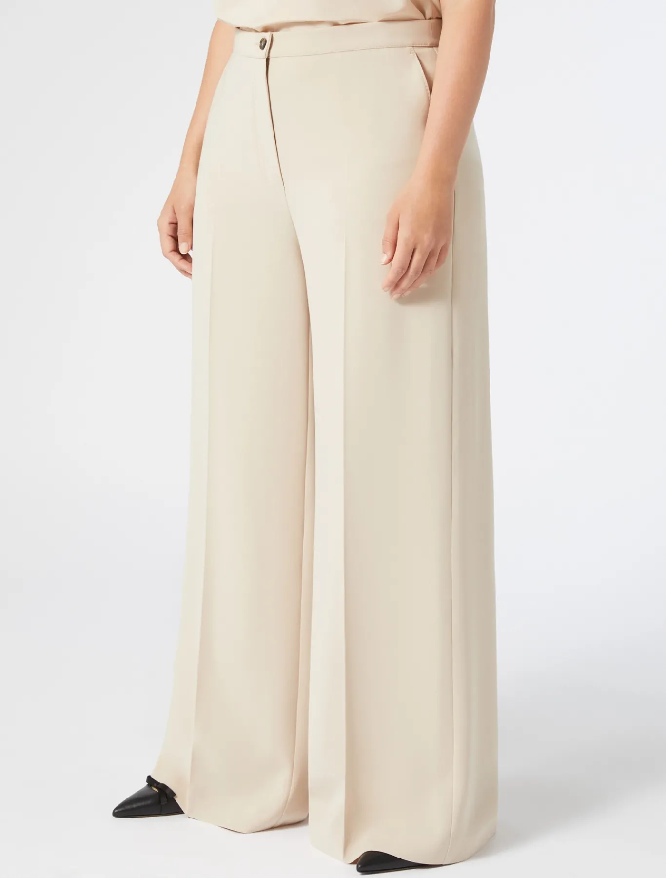 Marina Rinaldi Pantalon en cady triacétate BEIGE Fashion