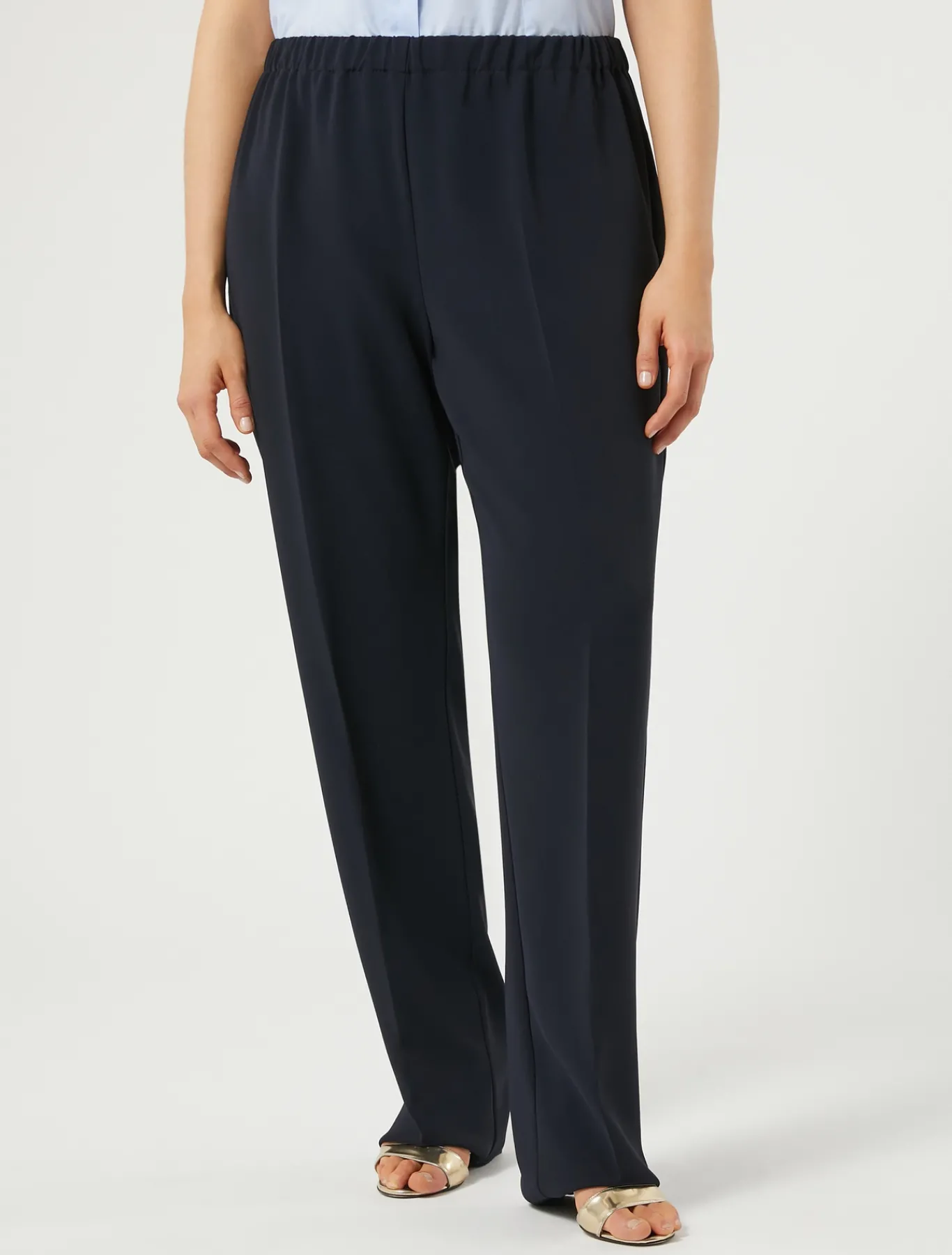 Marina Rinaldi Pantalon en cady triacétate BLEUNUIT Sale