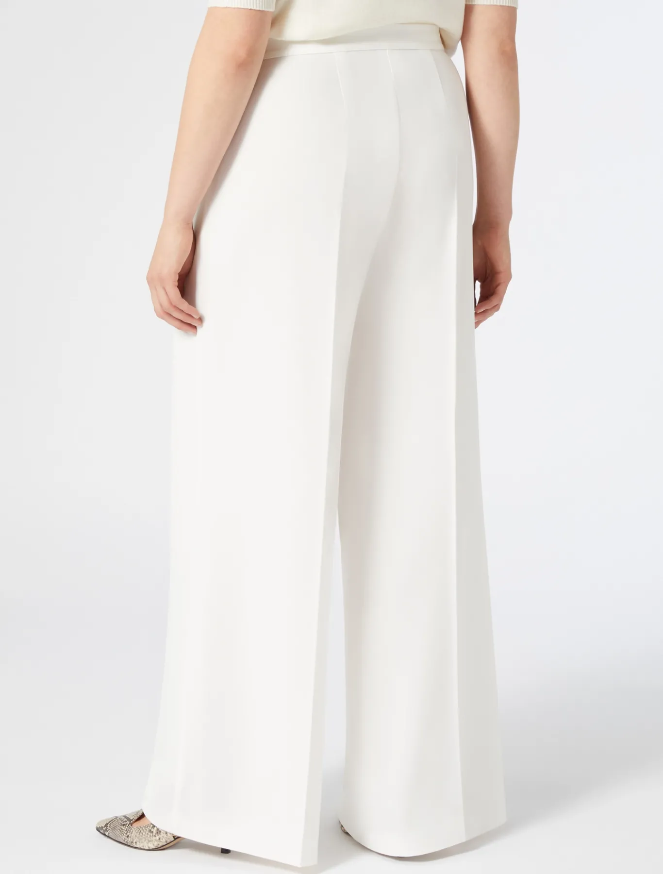 Marina Rinaldi Pantalon en cady triacétate BLANC Hot