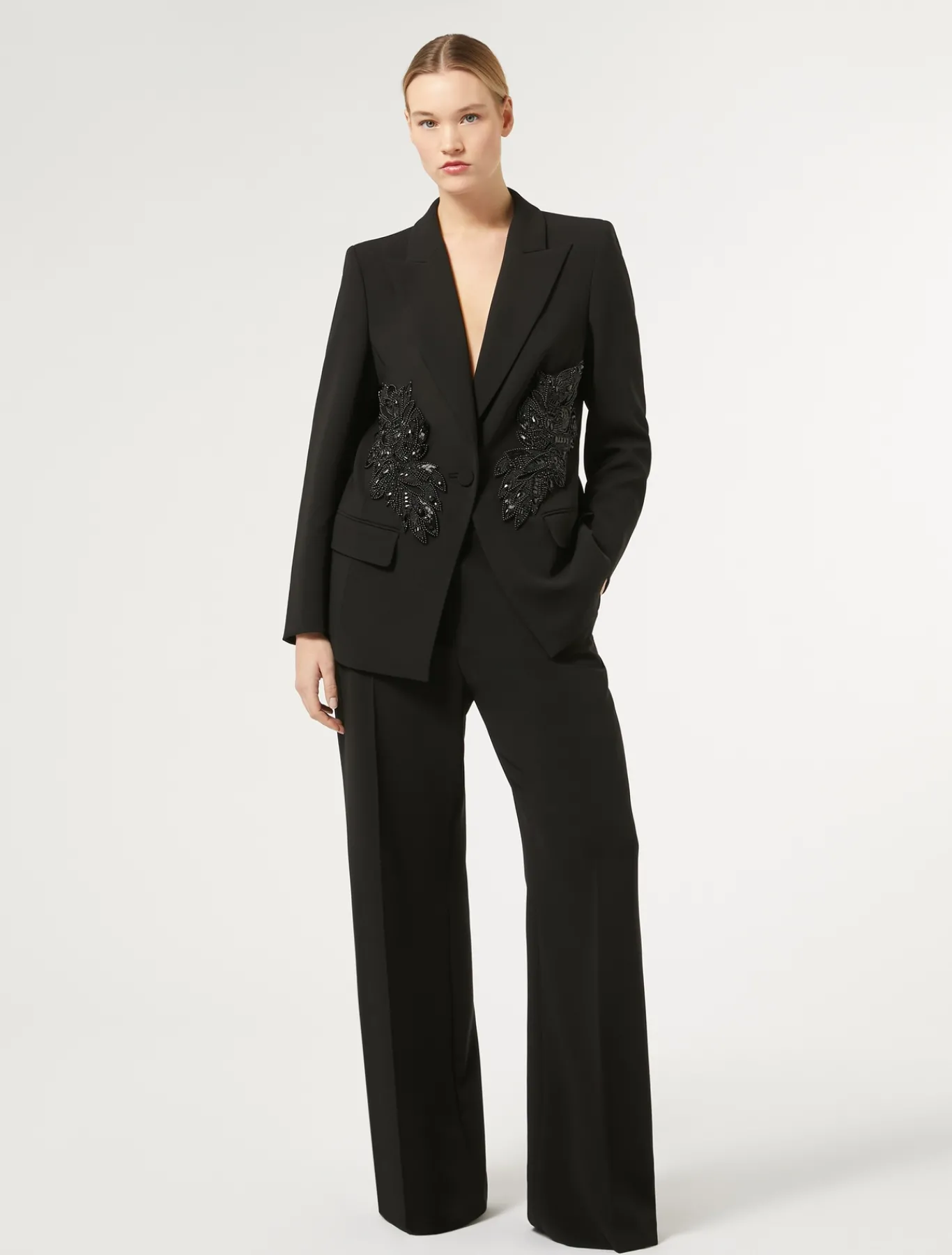Marina Rinaldi Pantalon en cady triacétate NOIR New