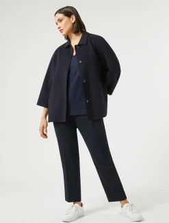 Marina Rinaldi Pantalon en cady triacétate BLEUNUIT Discount