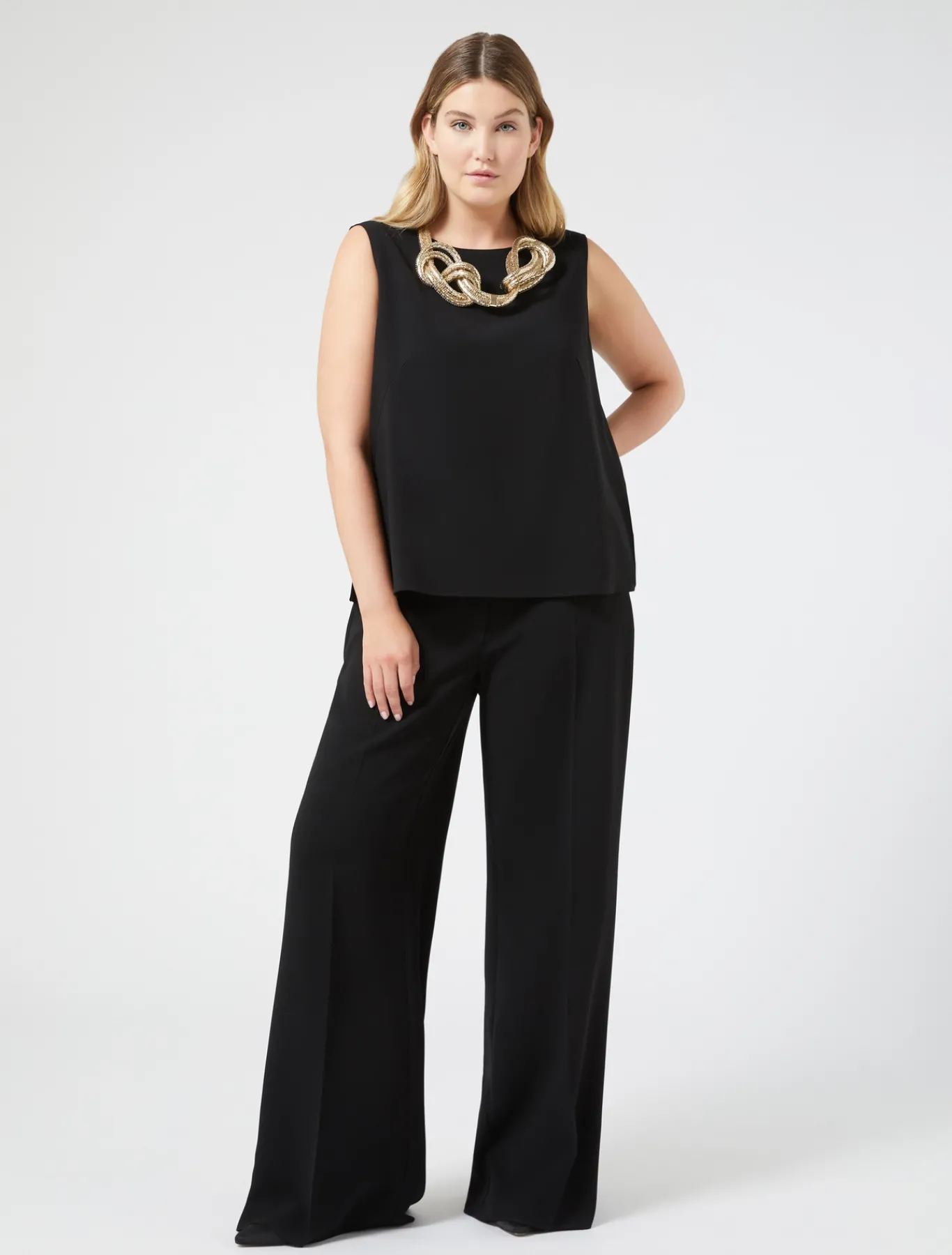 Marina Rinaldi Pantalon en cady triacétate NOIR Online