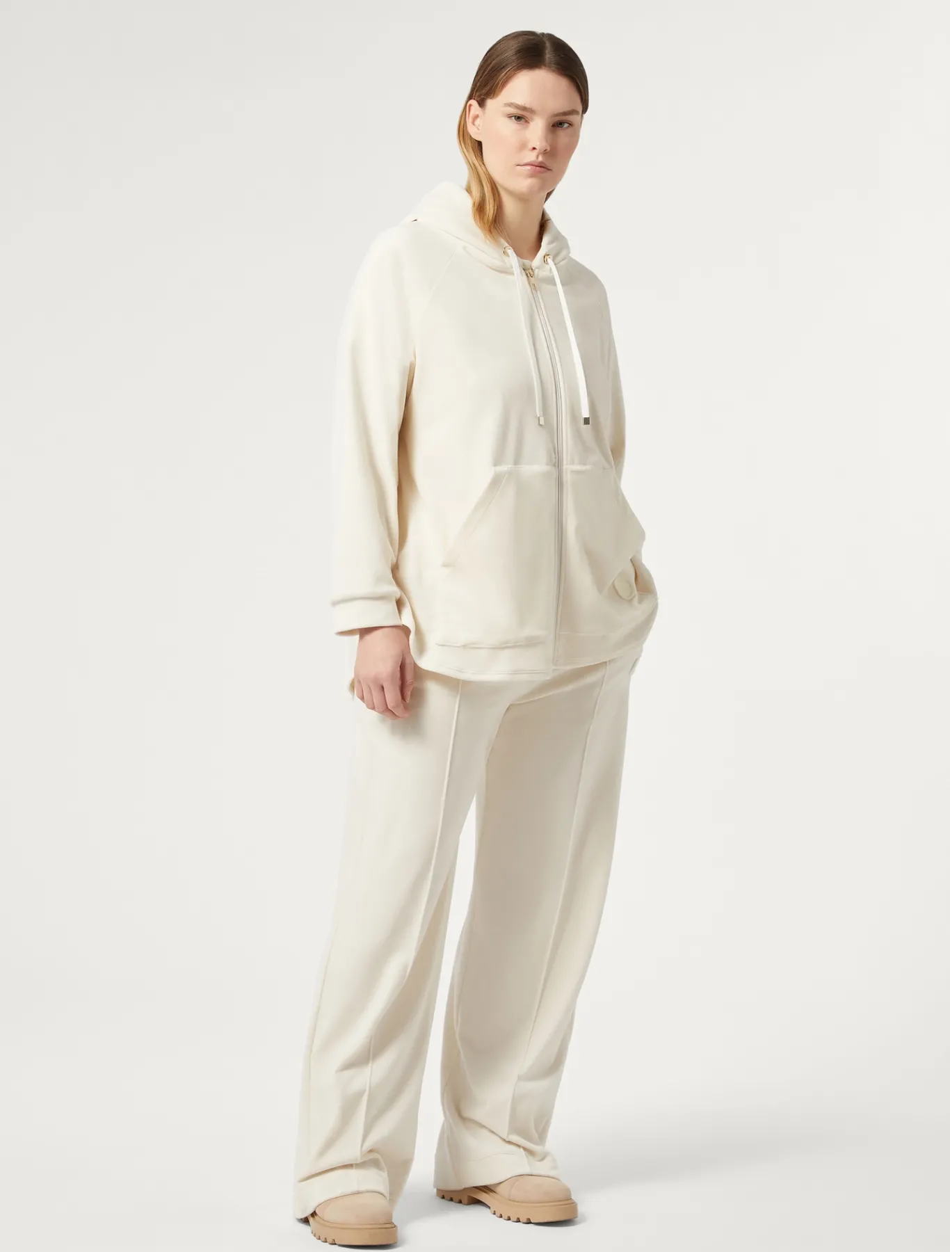 Marina Rinaldi Pantalon en chenille IVOIRE Best