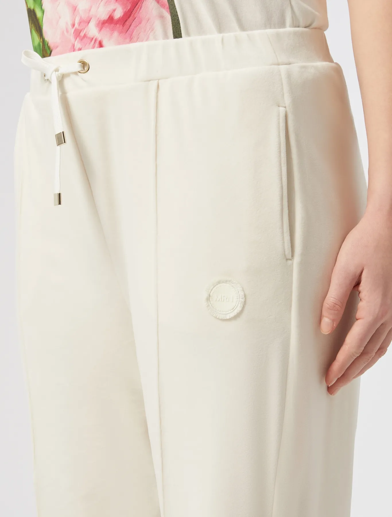 Marina Rinaldi Pantalon en chenille IVOIRE Best