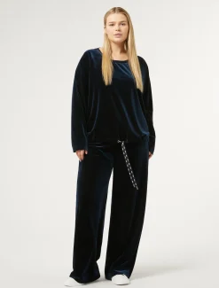 Marina Rinaldi Pantalon en chenille stretch BLEUNUIT New