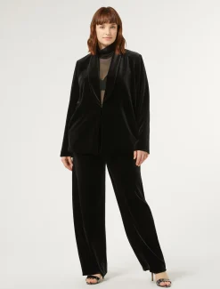 Marina Rinaldi Pantalon en chenille stretch NOIR Discount