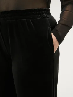Marina Rinaldi Pantalon en chenille stretch NOIR Discount