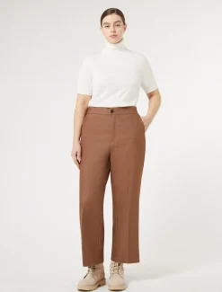 Marina Rinaldi Pantalon en coton effet denim BRONZE Best
