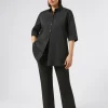 Marina Rinaldi Pantalon en coton mélangé stretch NOIR Sale