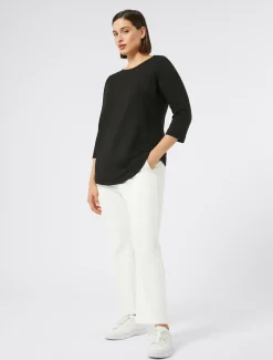 Marina Rinaldi Pantalon en coton mélangé stretch IVOIRE Clearance