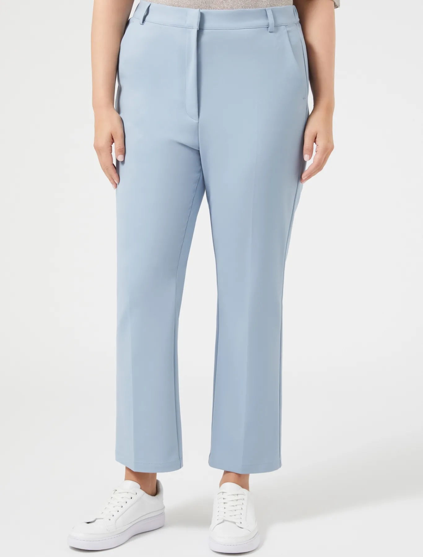 Marina Rinaldi Pantalon en coton mélangé stretch GRISBLEU Best