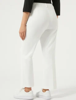 Marina Rinaldi Pantalon en coton mélangé stretch IVOIRE Clearance