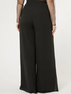 Marina Rinaldi Pantalon en crêpe de georgette NOIR Fashion