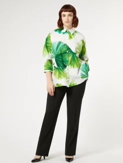 Marina Rinaldi Pantalon en crêpe de satin de laine NOIR Clearance