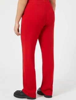 Marina Rinaldi Pantalon en crêpe de satin de laine ROUGE New