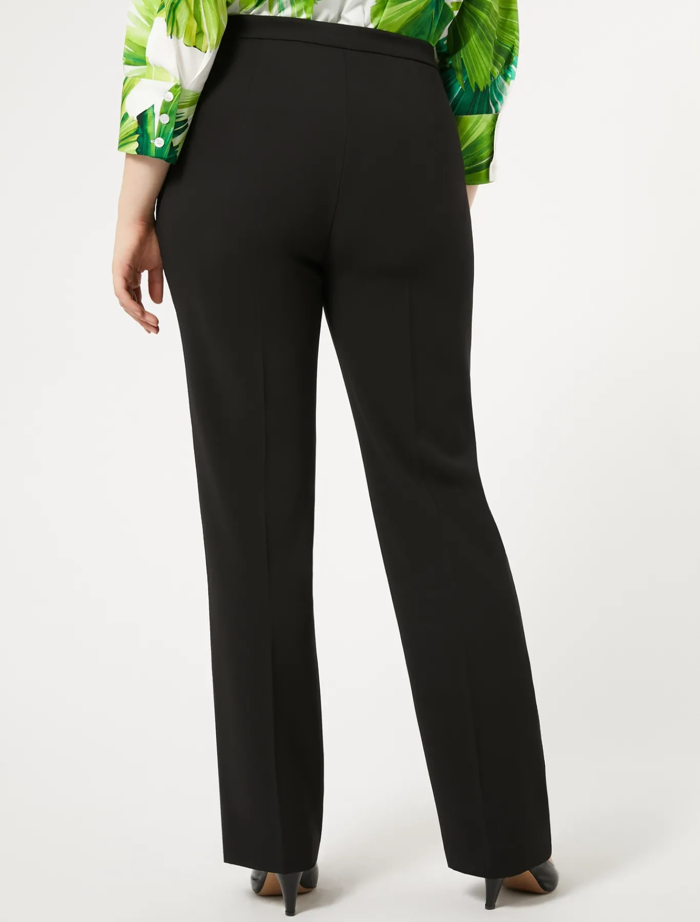Marina Rinaldi Pantalon en crêpe de satin de laine NOIR Clearance