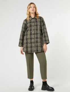 Marina Rinaldi Pantalon en crêpe envers satin KAKI Sale