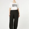 Marina Rinaldi Pantalon en crêpe envers satin NOIR Hot
