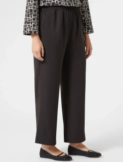 Marina Rinaldi Pantalon en crêpe envers satin NOIR Online
