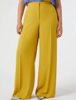 Marina Rinaldi Pantalon en crêpe envers satin OR Fashion