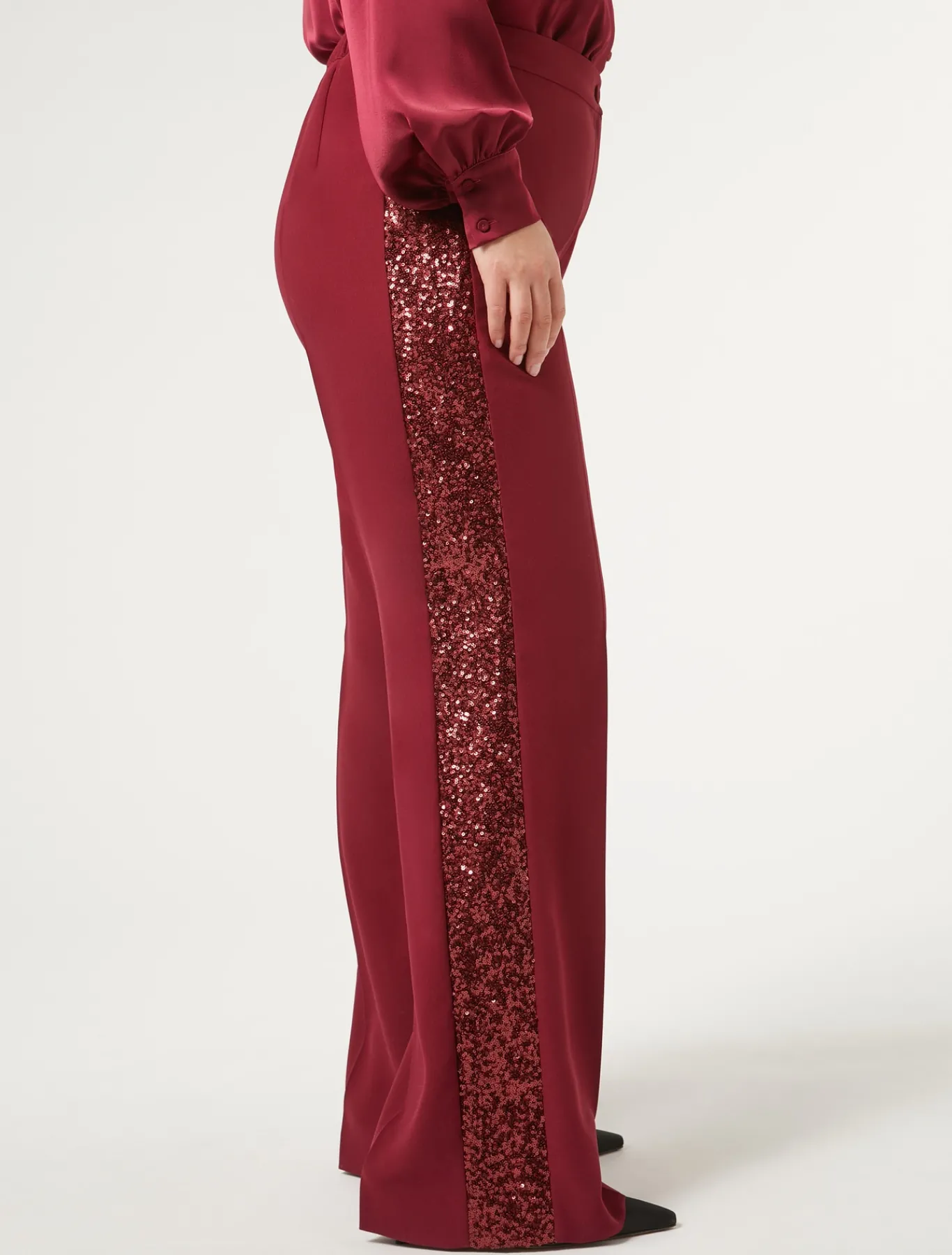 Marina Rinaldi Pantalon en crêpe envers satin RUBIS Fashion