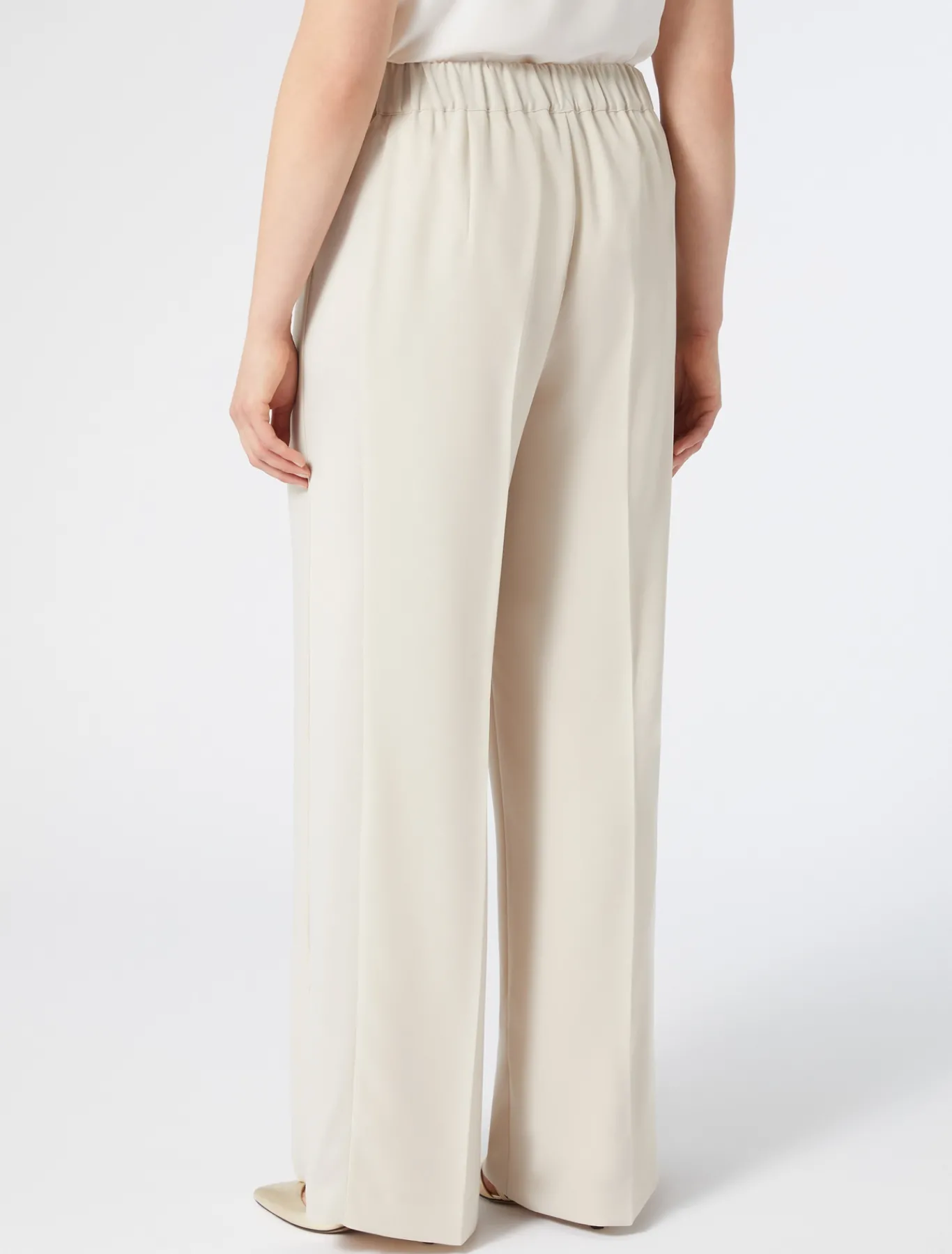 Marina Rinaldi Pantalon en crêpe envers satin BEIGE Fashion