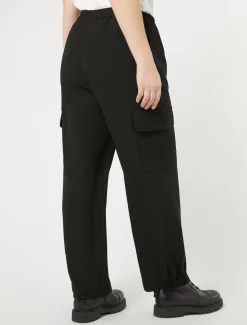 Marina Rinaldi Pantalon en crêpe envers satin NOIR Hot