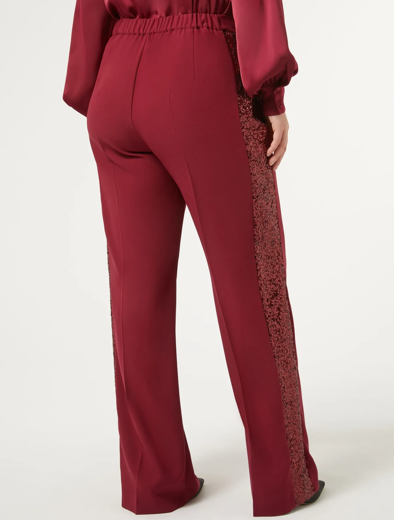 Marina Rinaldi Pantalon en crêpe envers satin RUBIS Fashion