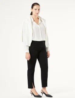 Marina Rinaldi Pantalon en denim de coton stretch NOIR Hot