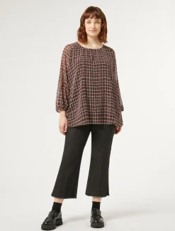 Marina Rinaldi Pantalon en denim de coton NOIR Outlet