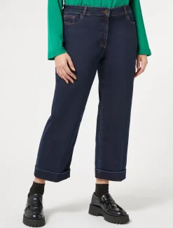 Marina Rinaldi Pantalon en denim de coton stretch BLEUJEANS Outlet