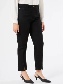 Marina Rinaldi Pantalon en denim de coton stretch NOIR Hot