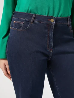 Marina Rinaldi Pantalon en denim de coton stretch BLEUJEANS Outlet