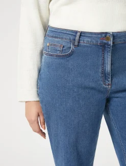 Marina Rinaldi Pantalon en denim de coton stretch BLEUJEANS Best