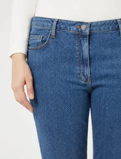 Marina Rinaldi Pantalon en denim de coton BLEUJEANS Outlet