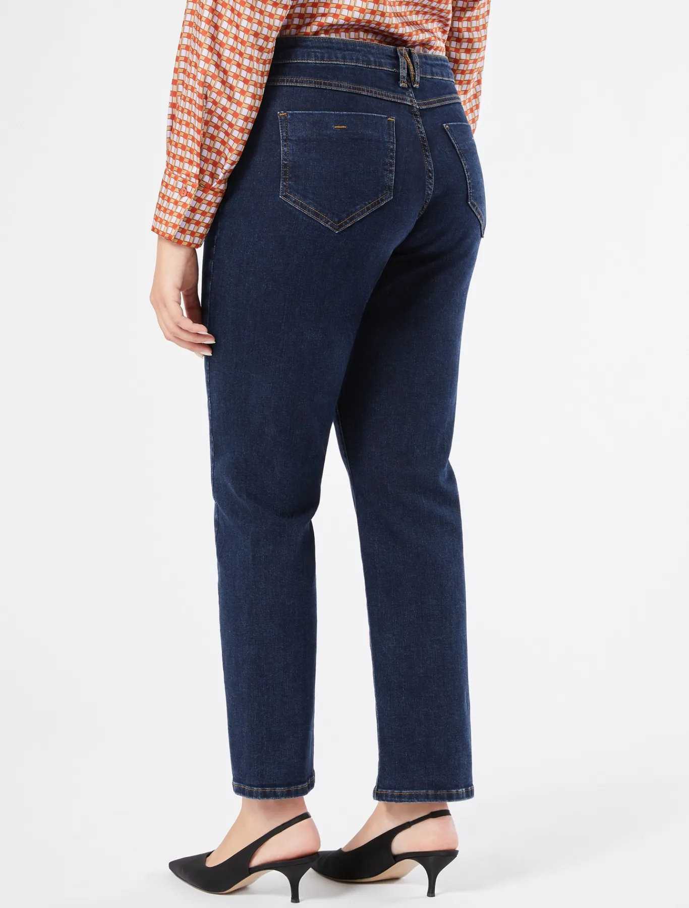 Marina Rinaldi Pantalon en denim de coton stretch BLEUNUIT Sale