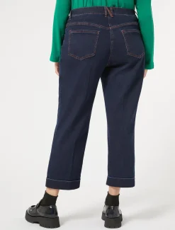 Marina Rinaldi Pantalon en denim de coton stretch BLEUJEANS Outlet