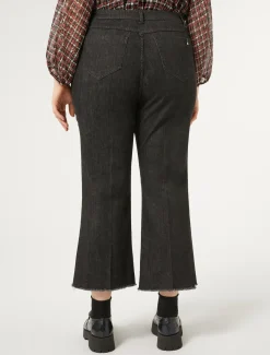 Marina Rinaldi Pantalon en denim de coton NOIR Outlet