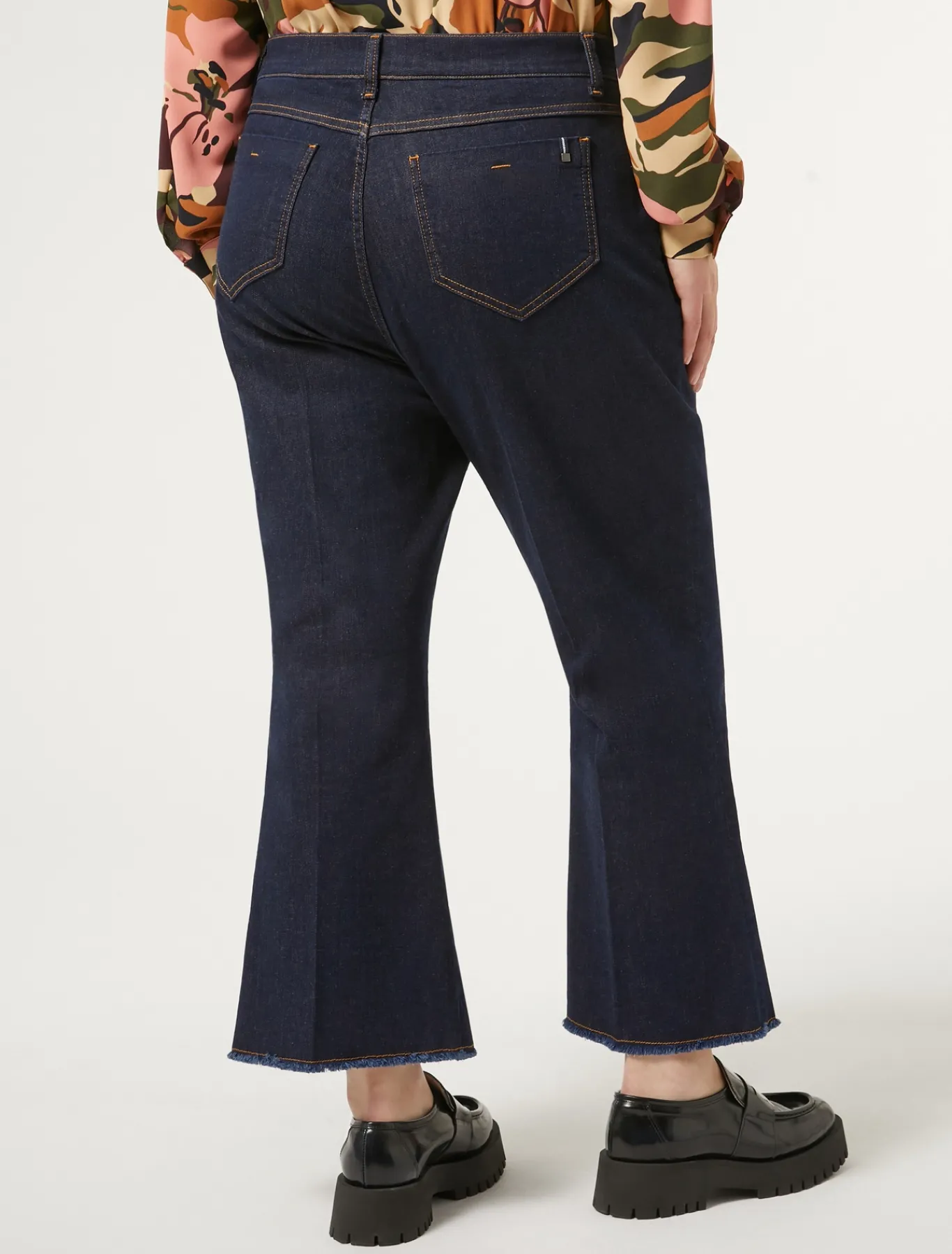Marina Rinaldi Pantalon en denim de coton BLEUNUIT Online