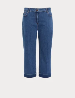 Marina Rinaldi Pantalon en denim de coton stretch BLEUJEANS Best