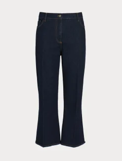 Marina Rinaldi Pantalon en denim de coton BLEUNUIT Online