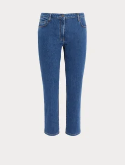 Marina Rinaldi Pantalon en denim de coton BLEUJEANS Outlet