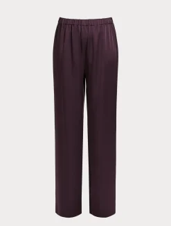 Marina Rinaldi Pantalon en envers satin brillant BORDEAUX Discount