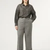 Marina Rinaldi Pantalon en flanelle de laine GRISFONCE Outlet
