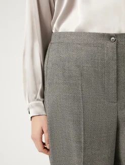 Marina Rinaldi Pantalon en flanelle de laine GRISFONCE Clearance
