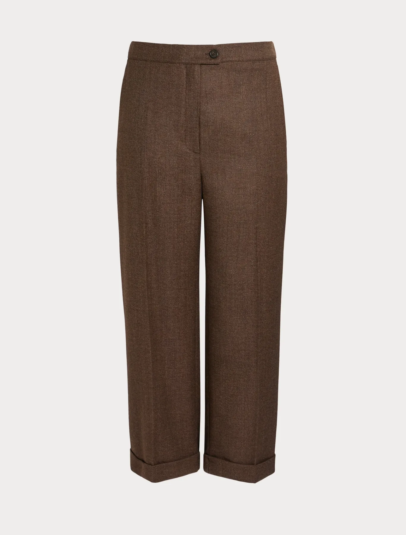 Marina Rinaldi Pantalon en flanelle de laine BRUN Sale
