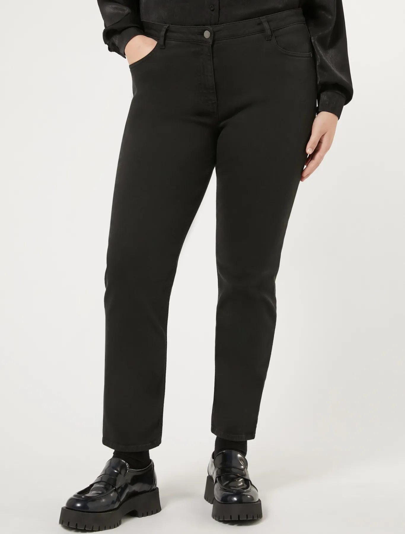 Marina Rinaldi Pantalon en gabardine NOIR Fashion